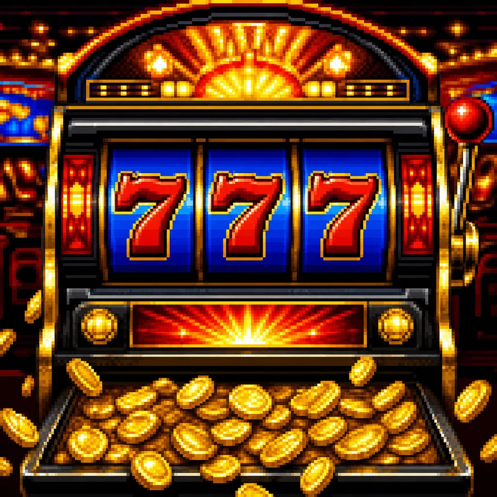 Pixel-lit slot aisles with 2000+ titles